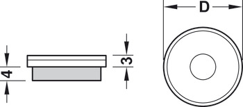 Niveleur de base, rond, à enficher diamètre 20–50 mm