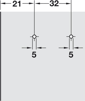 Plaque de montage en forme de croix, Duomatic SM, alliage zingué, hauteur réglable avec excentrique