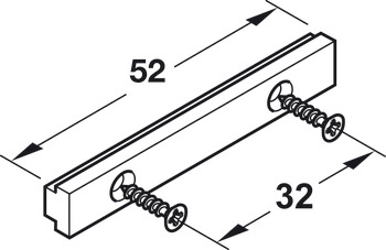 Système de niveleurs pour armoire de plancher, agrafe pour panneau de plinthe pour patte de Ø 78 mm