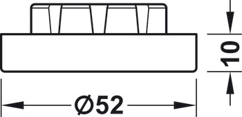 Cale d’espacement, pour système de plinthe Häfele AXILO™ 78