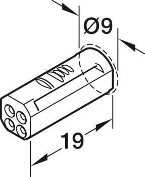 Cordon prolongateur, pour Häfele Loox5 12 V 4 pôles (RVG)