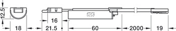 Capteur de porte, Loox5, pour profilé de tiroir 2194 Häfele Loox, 24 V