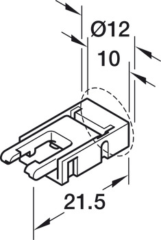 Câble d’alimentation, Häfele Loox5 pour bande lumineuse DEL multi blanc, 8 mm (5/16), 12 V