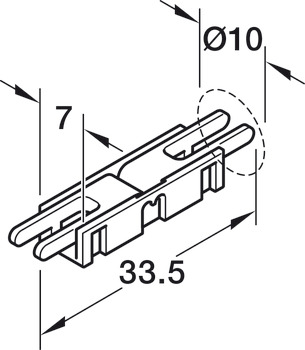 Connecteur bout à bout, Häfele Loox5 pour bande lumineuse DEL monochrome 5 mm (3/16)