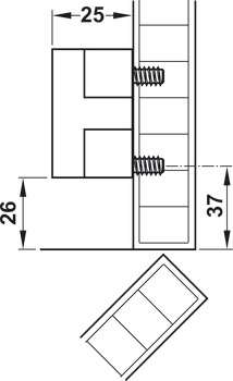 Cale d’espacement, Pour tiroir intérieur et tiroir intérieur extensible, pour Häfele Matrix Box P