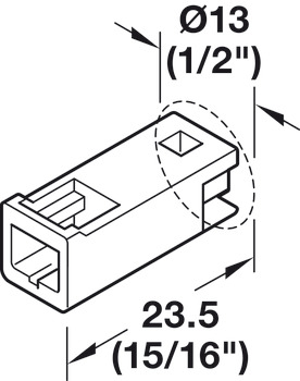 Cordon prolongateur, pour Häfele Loox5 24 V 2 pôles (technique à 2 fils monochrome ou multi-blanc)