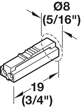 Cordon prolongateur, pour Häfele Loox5 12 V 2 pôles (technique à 2 fils monochrome ou multi blanc)
