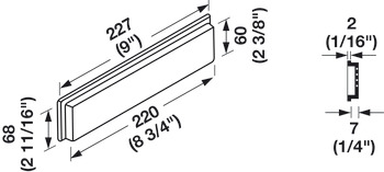 Grille d'aération, 60 cm² Surface d’aération
