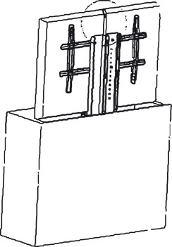 Ascenseur de téléviseur motorisé, pour grands panneaux de télévision