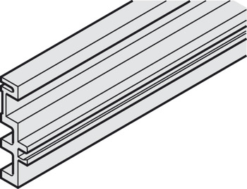 Profilé d’espacement, non percé, pour montage mural du rail de roulement de combinaison, 11 x 36 mm (l x L)