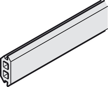 Couvercle pour perforation non utilisée, dans profil de support du verre fixe
