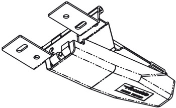 Coulisse de porte basculante, Accuride 1155 – Dispositif « Easy Down »