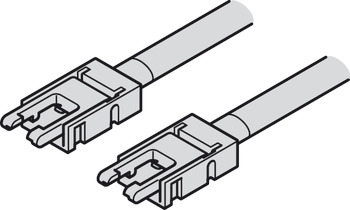 Câble d’interconnexion, Häfele Loox5 pour bande lumineuse DEL, multi blanc, 8 mm (5/16)