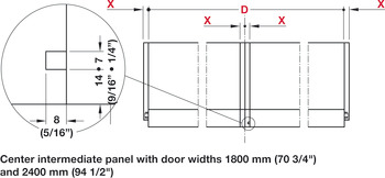 Garnitures pour portes coulissantes, Finetta F-Line32 23A