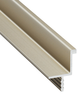 Profilé de poignée, Aluminium, pour façade de meuble sans poignée
