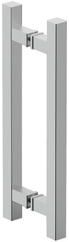 Poignée pour porte coulissante, aluminium, des deux côtés, carré