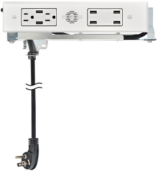 Tiroir d’accueil, Duo Blade avec 2 prises CA, 2 ports USB-A et 4 ports USB-A