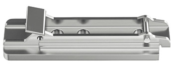Plaque de montage en forme de croix, Häfele Duomatic SM, alliage de zinc, avec vis pour panneau d’aggloméré