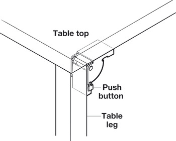 Folding Fitting, For Tables and Benches