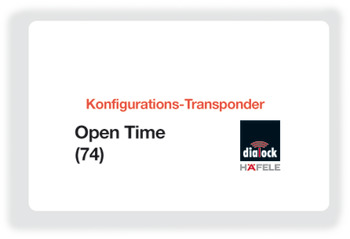 Configuration Key Card, Open Time 74, Dialock®
